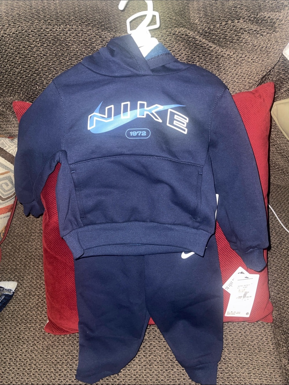 Nike Navy & Light Blue Kids Hoodie and Jogger Set